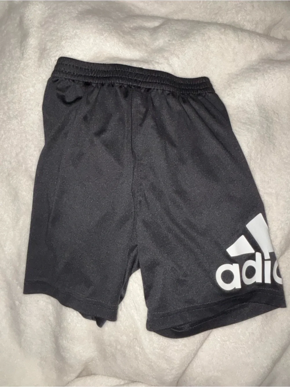adidas Black Athletic Shorts with White Logo